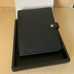 Kikki K Black Leather Planner-new
